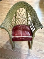 Antique Wicker Child's Rocking Chair