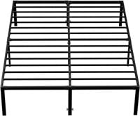 Metal Queen Size Platform Bed Frame, Black