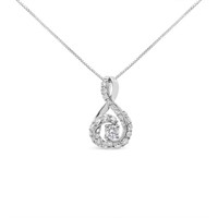 14K White Gold 1/2 Cttw Diamond Open "S" Swirl Hal