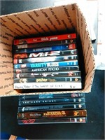 Box lot of 15 action adventure dvd
