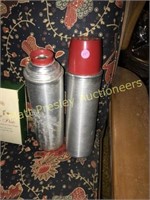 TWO THERMOS 2484 ALUMINUM THERMOSES