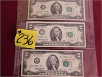 (3) 1976 Ser. $2 Federal Reserve Notes