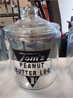 Tom's Glass cracker jar w/ lid