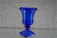 Vintage Grecian Style Cobalt Glass Vase