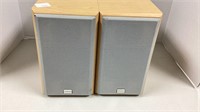 Onkyo bookshelf speakers, model D-N5TX.  Covers