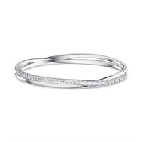 SWAROVSKI Twist Rows Women's Bangle Bracelet with