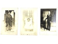 3 RPPC Postcards African American Portraits