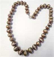 $300 Silver Fresh Water Pearl And Cz 18" Necklace