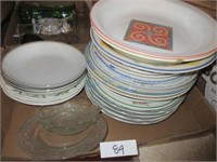 Flat of Vintage Plates & Dishes. China