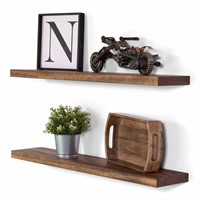 Bridgecliff Solid Wood Floating Shelf (Set of 2)