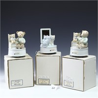 Three Vintage Otagiri Japan Porcelain music Boxes
