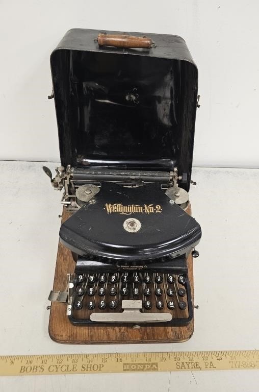 Wellington No. 2 Typewriter In Metal Case-