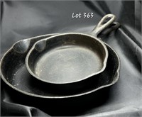 (2) Wagner Cast Iron Pan