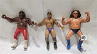 3 1980s wwf titan wrestling figures