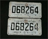 1978 NFLD Fisheries license plates