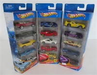 (3) Sets of (5) Hot wheels Diecast Vehicles in