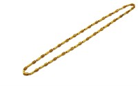 High ct fancy chain yellow gold necklace
