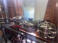 Stainless sauce pans and skillets 5pcs