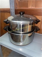 2 revere ware stockpots only one lid