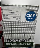 Northern Cat 5E BLUE UTP Cable 1000' NEW