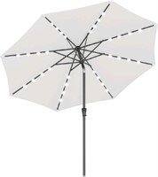 New SONGMICS 9 ft Solar Patio Umbrella, 32 LED Lig