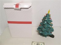 Battery Operated Ceramic Christmas Tree in Box