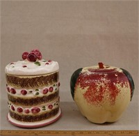 (2) Cookie Jars- Apple Jar & Strawberry Shortcake