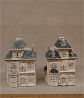 (2) Cookie Jars- Houses