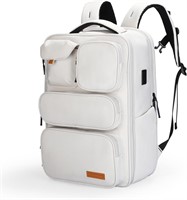 Multi-pocket Travel Backpack, 17.3 Inch, White