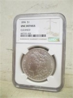 NGC 1896 Unc. Details Morgan Silver Dollar