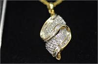 Large diamond estate necklace