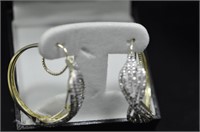 1ct diamond hoop earrings