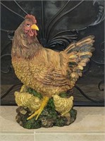 Garden Chicken & Chick Decor