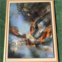 Signed Leonardo Nierman "Prophesy" Oil Painting