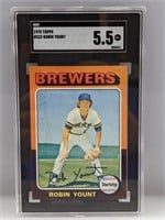 1975 Topps #223 Robin Yount Rookie Graded SGC 5.5