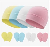 New (one is missing) Baby Hats and Mittens Infant