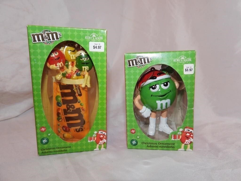 Lot of 2 M&M Ornaments