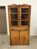 Gorgeous Soft Wood Corner Cabinet with Glass