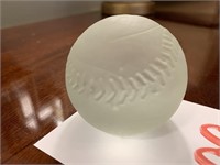 FROSTED GLASS BALL PAPERWEIGHT 2 “