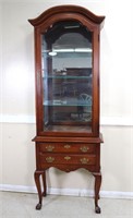 Chippendale Style Mahogany Lighted Curio Cabinet