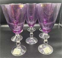 (8) Lenox Carat Amethyst Ice Beverage Glasses
