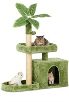 31.5" Cat Tree/Tower for Indoor Cats with Green