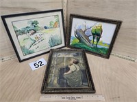 3 VTG PICTURE / PAINTINGS