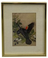Vintage Gloria Grandel Framed Bird