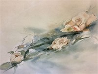 Signed Carolyn Killam 1980 Watercolour Roses