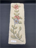 vintage Cheticamp Floral wall hanging 16"x5.5"