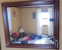 Wall mirror, 3" wide wood frame