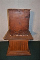 Early ballot box case and reeded low pedestal