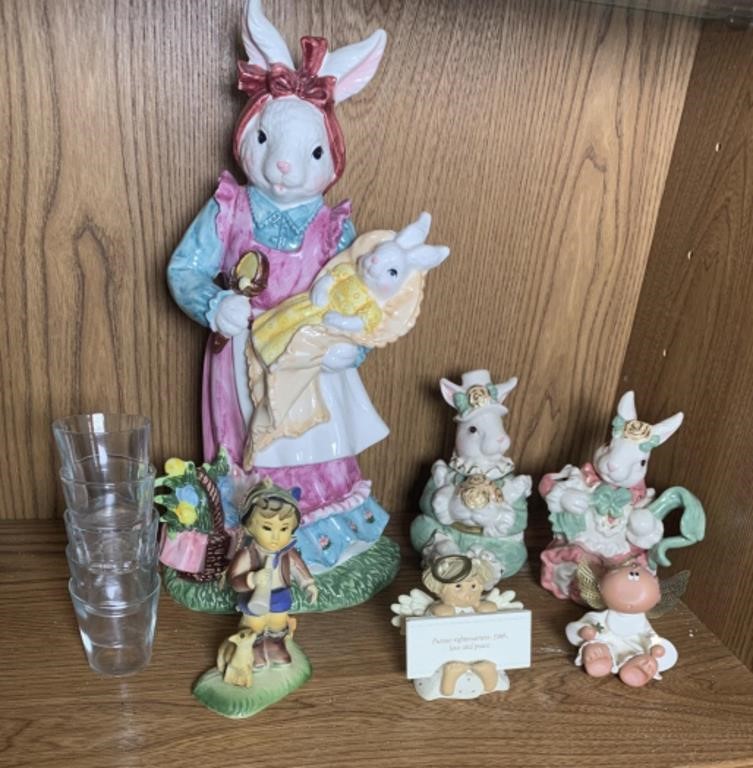 Rabbit and Misc Figurine Lot