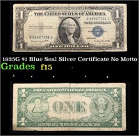 1935G $1 Blue Seal Silver Certificate Grades f+ Mo